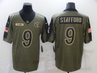 Los Angeles Rams #9 Matthew Stafford salute to service 2021 limited jersey