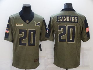 Lions-20-Barry-Sanders salute to service 2021 limited jersey