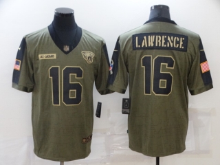 Jacksonville Jaguars #16 Trevor Lawrence salute to service 2021 limited jersey