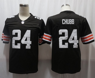 Browns-24-Nick-Chubb brown Vapor Stitched Football Jersey