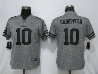 Nike-49ers-10-Jimmy-Garoppolo-Gray-Gridiron-Gray-Women-Vapor-Untouchable-Limited-Jersey