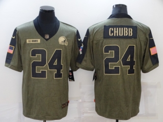 Browns-24-Nick-Chubb salute to service 2021 limited jersey