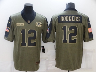 Packers-12-Aaron-Rodgers 2021 salute to service limited jersey