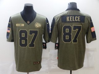 Chiefs-87-Travis-Kelce 2021 salute to service limited jersey