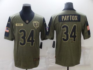 Chicago Bears #34 Payton 2021 salute to service jersey