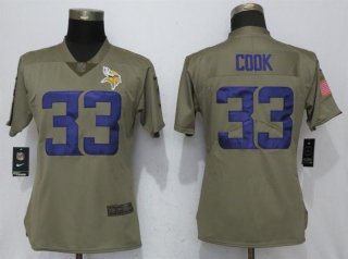 Nike-Vikings-33-Dalvin-Cook-Olive-Women-Salute-To-Service-Limited-Jersey