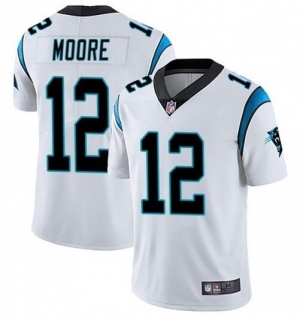 Nike-Panthers-12-DJ-Moore-White-Vapor-Untouchable-Limited-Jersey