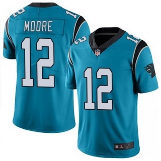 Nike-Panthers-12-DJ-Moore-Blue-Vapor-Untouchable-Limited-Jersey