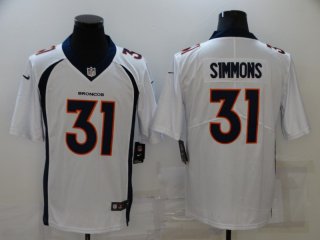 Denver Broncos #31 SImmons white limited jersey