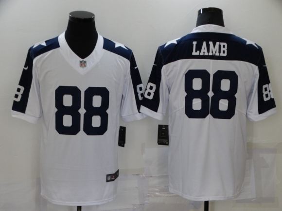 Cowboys-88-CeeDee-Lamb thanksgiving white jersey