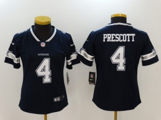 cowboys #4 Prescott women blue jersey