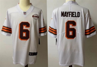 Browns-6-Baker-Mayfield white1946 Vapor Stitched Football Jersey