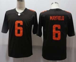 Browns-6-Baker-Mayfield brown limited jersey
