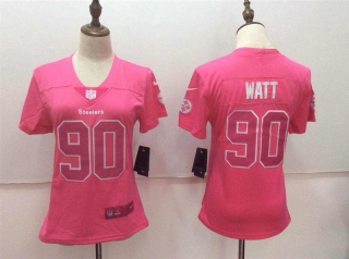 Nike-Steelers-90-T.J.-Watt-Pink-Women-Vapor-Untouchable-Player-Limited-Jersey