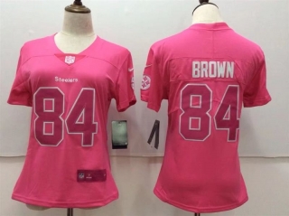 Nike-Steelers-84-Antonio-Brown-Pink-Women-Vapor-Untouchable-Player-Limited-Jersey