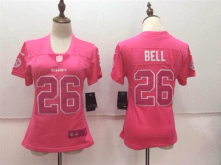 Nike-Steelers-26-Le'Veon-Bell-Pink-Women-Vapor-Untouchable-Player-Limited-Jersey