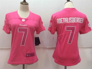 Nike-Steelers-7-Ben-Roethlisberger-Pink-Women-Vapor-Untouchable-Player-Limited-Jersey