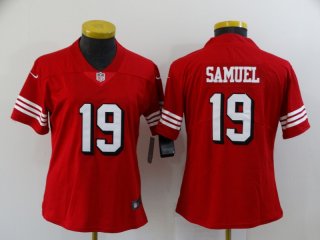 49ers-19-Deebo-Samuel #19 new red women jersey