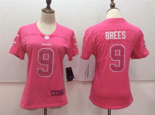 Nike-Saints-9-Drew-Brees-Pink-Women-Vapor-Untouchable-Player-Limited-Jersey