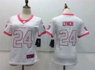 Nike-Raiders-24-Marshawn-Lynch-White-Pink-Women-Vapor-Untouchable-Player-Limited-Jersey