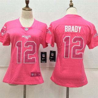 Nike-Patriots-12-Tom-Brady-Pink-Women-Vapor-Untouchable-Player-Limited-Jersey