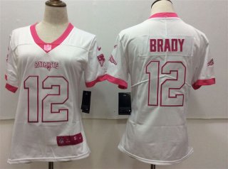 Nike-Patriots-12-Tom-Brady-White-Pink-Women-Vapor-Untouchable-Player-Limited-Jersey