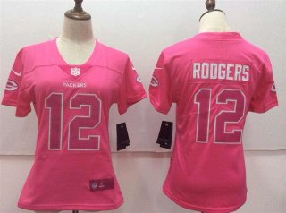 Nike-Packers-12-Aaron-Rodgers-Pink-Women-Vapor-Untouchable-Player-Limited-Jersey