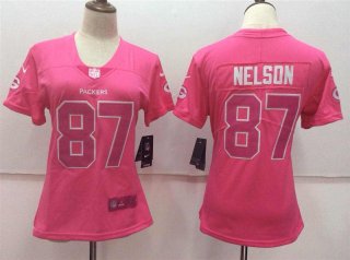 Nike-Packers-87-Jordy-Nelson-Pink-Women-Vapor-Untouchable-Player-Limited-Jersey