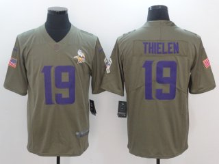 Nike-Vikings-19-Adam-Thielen-Olive-Salute-To-Service-Limited-Jersey