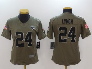 Nike-Raiders-24-Marshawn-Lynch-Women-Olive-Salute-To-Service-Limited-Jersey
