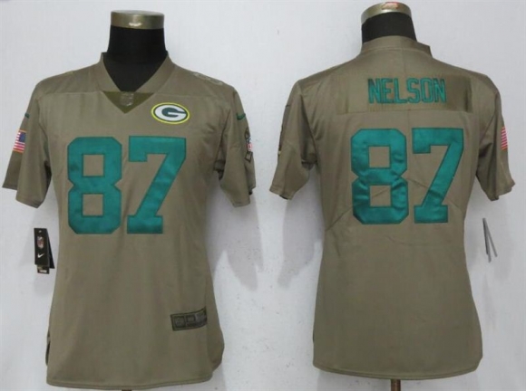 Nike-Packers-87-Jordy-Nelson-Olive-Women-Salute-To-Service-Limited-Jersey