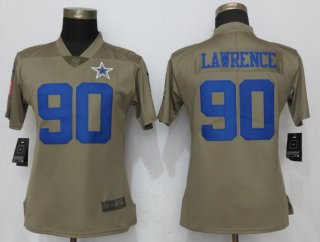 Nike-Cowboys-90-DeMarcus-Lawrence-Olive-Women-Salute-To-Service-Limited-Jersey