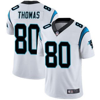 Men's Carolina Panthers #80 Ian Thomas White Vapor Untouchable Limited Stitched