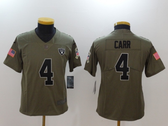 Nike-Raiders-4-Derek-Carr-Youth-Olive-Salute-To-Service-Limited-Jersey