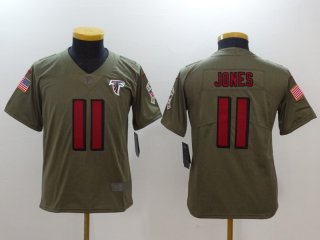 Nike-Falcons-11-Julio-Jones-Youth-Olive-Salute-To-Service-Limited-Jersey
