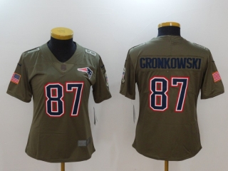 Nike-Patriots-87-Rob-Gronkowski-Women-Olive-Salute-To-Service-Limited-Jersey