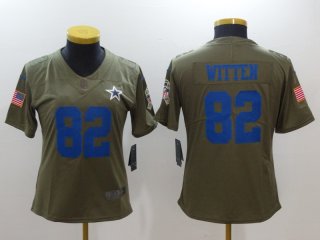 Nike-Cowboys-82-Jason-Witten-Women-Olive-Salute-To-Service-Limited-Jersey