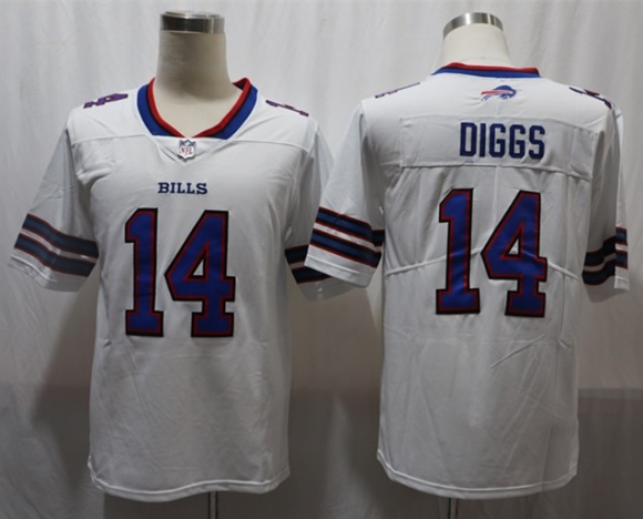 bills #14 Diggs white jersey