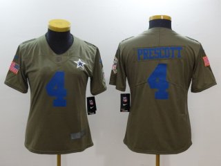 Nike-Cowboys-4-Dak-Prescott-Women-Olive-Salute-To-Service-Limited-Jersey
