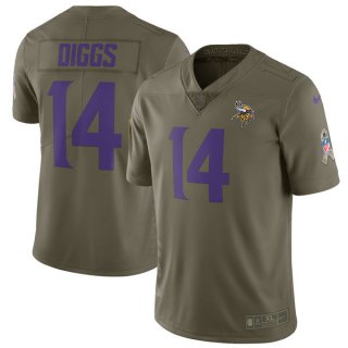 Nike-Vikings-14-Stefon-Diggs-Youth-Olive-Salute-To-Service-Limited-Jersey