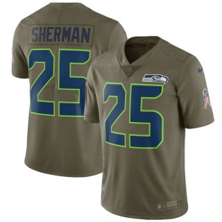 Nike-Seahawks-25-Richard-Sherman-Youth-Olive-Salute-To-Service-Limited-Jersey