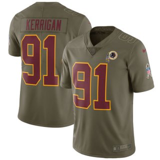 Nike-Redskins-91-Ryan-Kerrigan-Youth-Olive-Salute-To-Service-Limited-Jersey