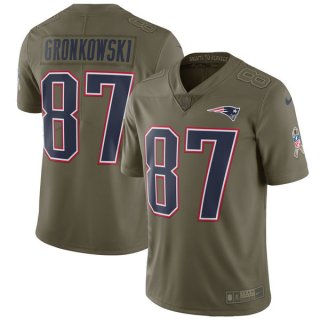 Nike-Patriots-87-Rob-Gronkowski-Youth-Olive-Salute-To-Service-Limited-Jersey
