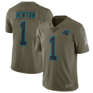 Nike-Panthers-1-Cam-Newton-Youth-Olive-Salute-To-Service-Limited-Jersey
