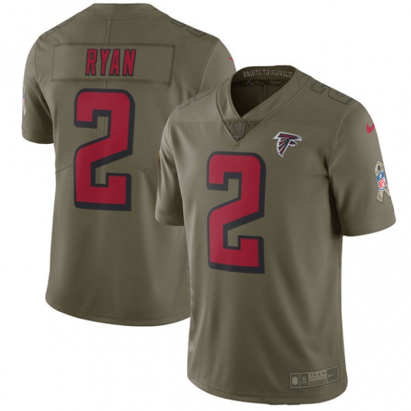 Nike-Falcons-2-Matt-Ryan-Youth-Olive-Salute-To-Service-Limited-Jersey