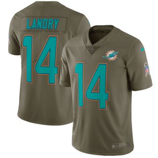 Nike-Dolphins-14-Jarvis-Landry-Youth-Olive-Salute-To-Service-Limited-Jersey