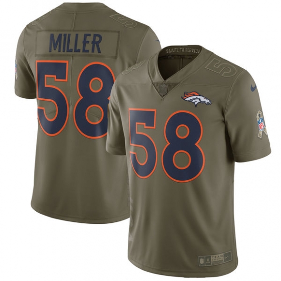 Nike-Broncos-58-Von-Miller-Youth-Olive-Salute-To-Service-Limited-Jersey