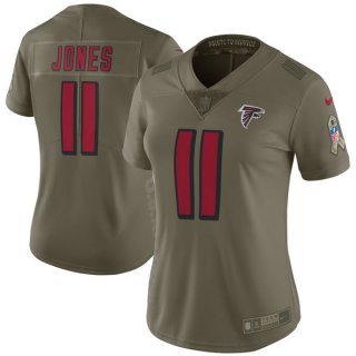 Nike-Falcons-11-Julio-Jones-Women-Olive-Salute-To-Service-Limited-Jersey