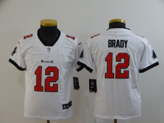 Nike-Buccaneers-12-Tom-Brady-White-Youth-New-2020-Vapor-Untouchable-Limited-Jersey