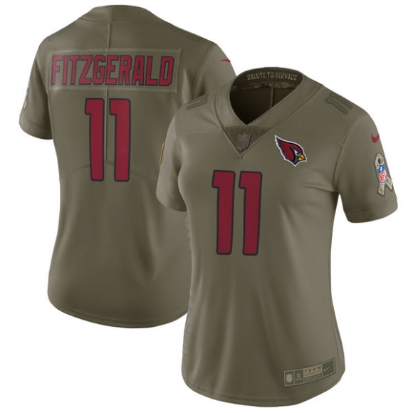 Nike-Cardinals-11-Larry-Fitzgerald-Women-Olive-Salute-To-Service-Limited-Jersey